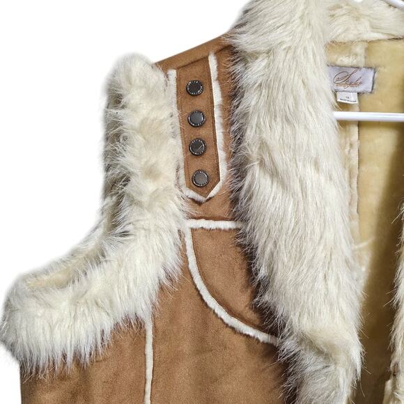 Midnight Velvet Faux Fur and Suede Vest Size 1X - Picture 8 of 8